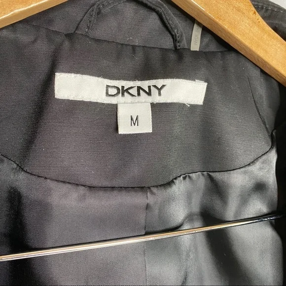 DKNY Black Rain Jacket, Fully Lined Medium - Picture 7 of 8